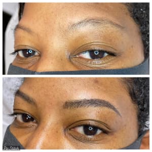Eyebrow Tattoo result by Luxe Lash & Brow LLC in King, NC