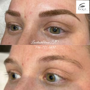 Eyebrow Tattoo result by Luxe Lash & Brow LLC in King, NC