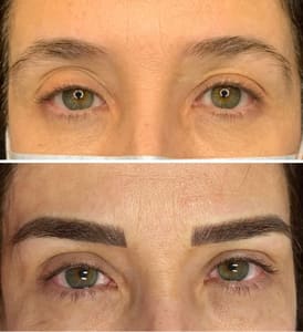 Eyebrow Tattoo result by Luxury Microblading co in Los Angeles, CA