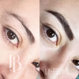 Eyebrow Tattoo result by Ly-Brows Beauty in Reston, VA