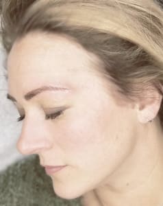 Eyebrow Tattoo result by Lyra Ink Aesthetics Permanent Cosmetics & Medical Tattoos in Coeur D Alene, ID