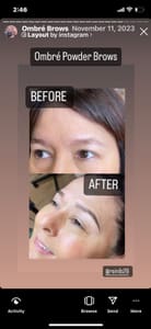 Eyebrow Tattoo result by M Spa Esthetics in Rocklin, CA