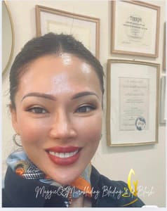 Eyebrow Tattoo result by MaggieQ Brows beauty studio & Academy in Plymouth, MI