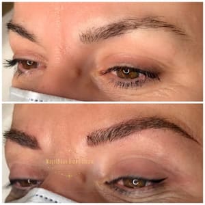 Eyebrow Tattoo result by Magnifique Brows Studio in Utica, MI