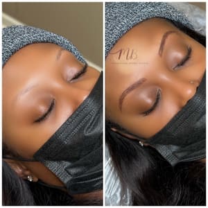 Eyebrow Tattoo result by Magnifique Brows Studio in Utica, MI