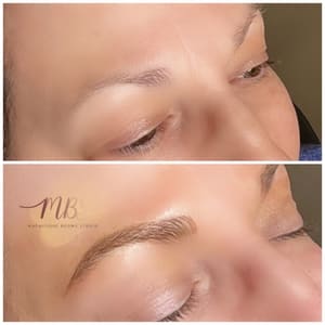 Eyebrow Tattoo result by Magnifique Brows Studio in Utica, MI