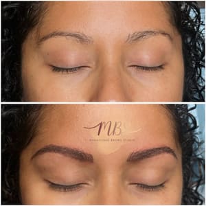 Eyebrow Tattoo result by Magnifique Brows Studio in Utica, MI
