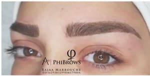 Eyebrow Tattoo result by Makeup/Microblading by Rajaa in San Juan Capistrano, CA