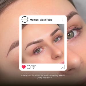 Eyebrow Tattoo result by MarboniWax Studio in Gastonia, NC