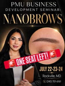Eyebrow Tattoo result by Masterpiece Beauty Academy, by Carla Goycochea. Nanobrows, Microblading, Powderbrows, Lip Tattoo, ROCKVILLE MARYLAND in Rockville, MD