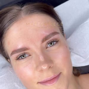 Eyebrow Tattoo result by Masterpiece Permanent Makeup - Powder Brows, Lip Blush, Eyeliner, PMU Removal, Scar Reduction in New Baltimore, MI