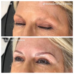 Eyebrow Tattoo result by Meadowlark PMU & Nanoblading Studio in Nixa, MO