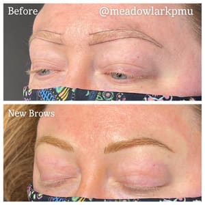 Eyebrow Tattoo result by Meadowlark PMU & Nanoblading Studio in Nixa, MO