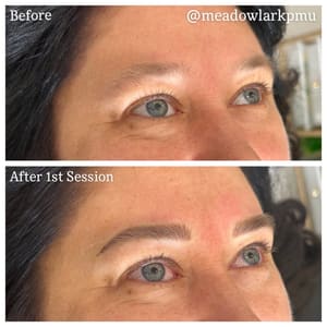 Eyebrow Tattoo result by Meadowlark PMU & Nanoblading Studio in Nixa, MO