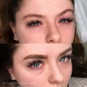 Eyebrow Tattoo result by Megan Leigh Studio in Fowlerville, MI