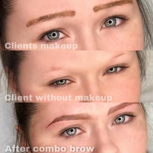 Eyebrow Tattoo result by Megan Leigh Studio in Fowlerville, MI