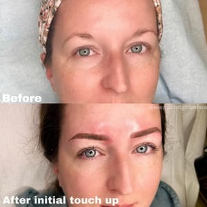 Eyebrow Tattoo result by Megan Leigh Studio in Fowlerville, MI