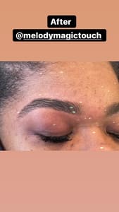 Eyebrow Tattoo result by Melody Magic Touch Beauty and skin care Center in Livonia, MI