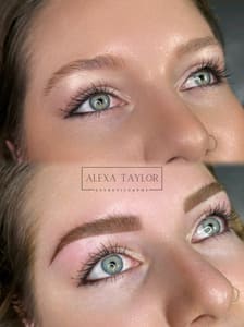 Eyebrow Tattoo result by Meraki Esthetic and Spa in Columbus, MS
