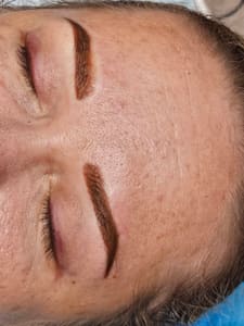 Eyebrow Tattoo result by Mia's Permanent Make-up and Red Light Studio, LLC in Milton, FL