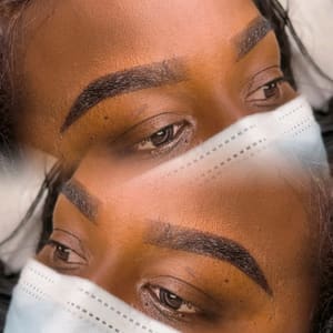 Eyebrow Tattoo result by Micro Beauty Bar | DFW Microblading, Ombré Brow, Lip Blush Training & Services in Arlington, TX