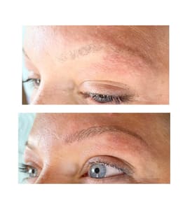 Eyebrow Tattoo result by Microblading and Lashes by Lucky U in Walker, MI