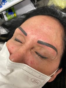Eyebrow Tattoo result by Microblading and permanent makeup by Kasha in Grand Blanc, MI