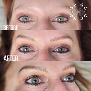 Eyebrow Tattoo result by Microblading Brow Specialist Dallas - Black Bloom Studio in Irving, TX