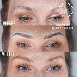 Eyebrow Tattoo result by Microblading Brow Specialist Dallas - Black Bloom Studio in Irving, TX