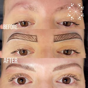 Eyebrow Tattoo result by Microblading Brow Specialist Dallas - Black Bloom Studio in Irving, TX