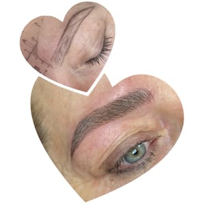 Eyebrow Tattoo result by Microblading By Lisa & Eyelash extensions in Brooklyn, NY