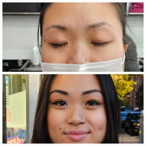 Eyebrow Tattoo result by Microblading by Stella in Rego Park, NY