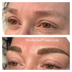 Eyebrow Tattoo result by Microblading By Tamara / Tamara's Luxe Studio in Schaumburg, IL
