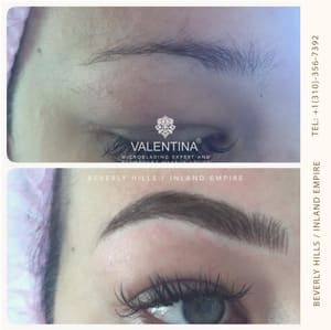Eyebrow Tattoo result by Microblading Expert and Permanent Makeup by Valentina in Encino, CA