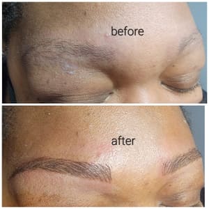 Eyebrow Tattoo result by Microblading eyebrow by Priscilla JG in Hardeeville, SC