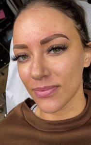 Eyebrow Tattoo result by Microblading & Permanent Cosmetics by Fine Lines in Paris, TX