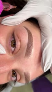 Eyebrow Tattoo result by Microblading. Permanent Makeup Rochester Svetlana Popova. in Rochester, NY