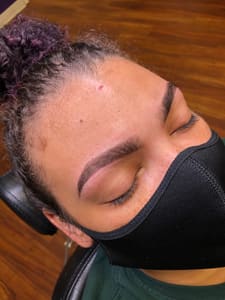 Eyebrow Tattoo result by MIKU Beauty Studio in Parkville, MD