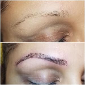 Eyebrow Tattoo result by Mirage Salon in Harrisburg, IL