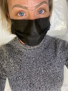 Eyebrow Tattoo result by Mish Aesthetics - Microblading & Permanent Makeup Studio in New York, NY