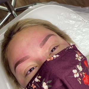 Eyebrow Tattoo result by Mish Aesthetics - Microblading & Permanent Makeup Studio in New York, NY