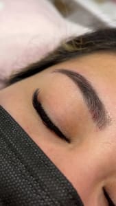 Eyebrow Tattoo result by Mish Esthetics - Lash & Brow Salon - Cerritos, CA in Cerritos, CA