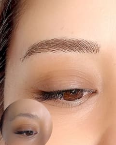 Eyebrow Tattoo result by Miyuki Brow Beauty -Lashes by Miyuki- in Costa Mesa, CA