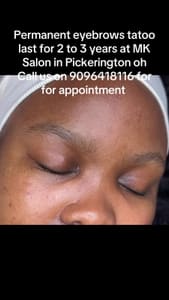 Eyebrow Tattoo result by MK Salon & Spa in Pickerington, OH