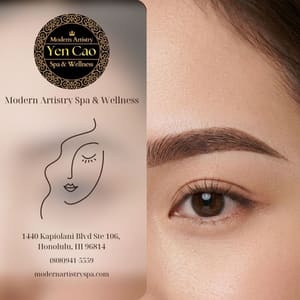 Eyebrow Tattoo result by Modern Artistry Spa & Wellness in Honolulu, HI