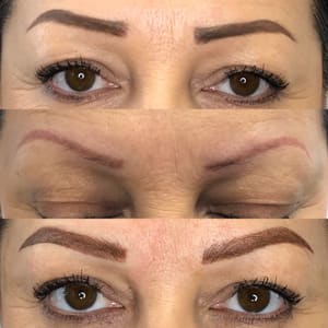 Eyebrow Tattoo result by Modern Beauty Salon & Academy in Santa Ana, CA