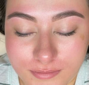 Eyebrow Tattoo result by Mojo Esthetics in Dallas, TX