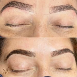 Eyebrow Tattoo result by Mona Beauty Studios in Severn, MD
