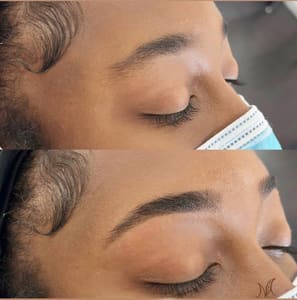 Eyebrow Tattoo result by Mona Beauty Studios in Severn, MD