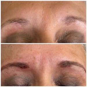 Eyebrow Tattoo result by Mona Lisa’s Permanent Makeup & Training Center in Hamilton, OH